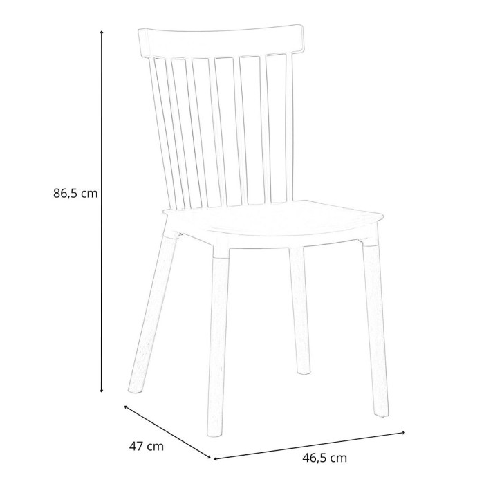 Pack 4 sillas comedor NAOMI