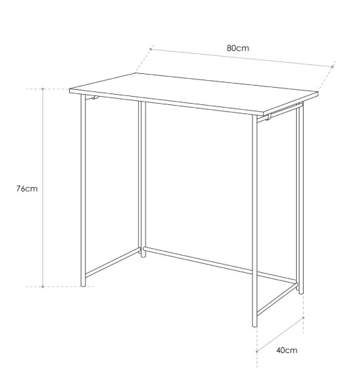 Mesa escritorio plegable LEIRE - Mesa de trabajo