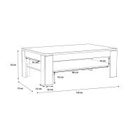 Mesa de centro con revistero KEVIN