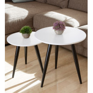 Set 2 mesitas auxiliares redondas DANDI