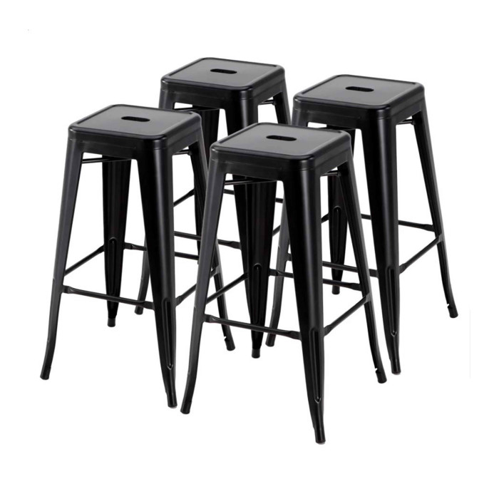 Taburetes metálicos industrial pack de 4 unidades