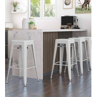 Taburetes metálicos industrial pack de 4 unidades