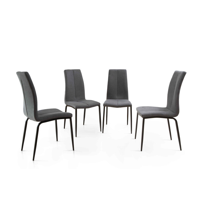 Pack 4 sillas tapizadas INGRID