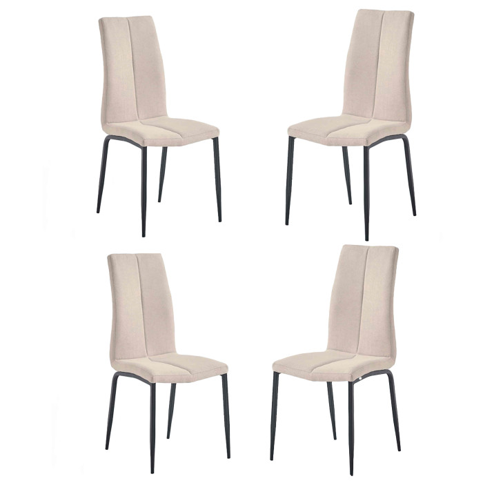 Pack 4 sillas tapizadas INGRID