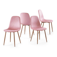 Sillas de comedor de terciopelo SWEDEN - Pack 4 Uds.