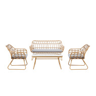 Conjunto de Jardín Bulan 4 Piezas de ratan