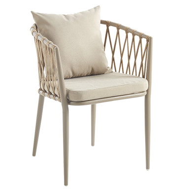 Pack de 4 Sillones Breza color arena