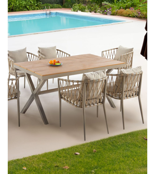 Pack de 4 Sillones Breza color arena