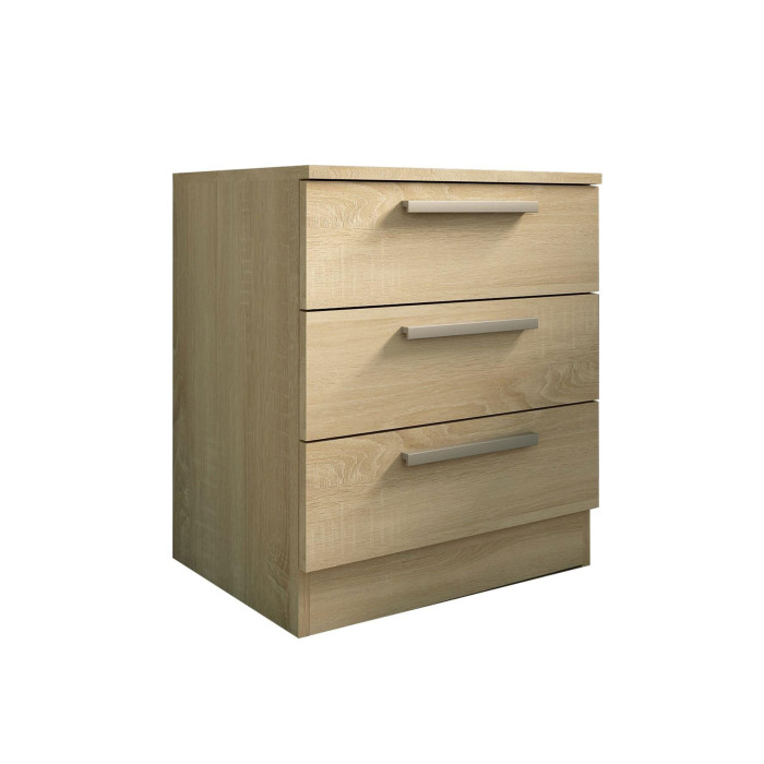 Mesita de noche CUBE 3 – Mesilla de 3 cajones moderna