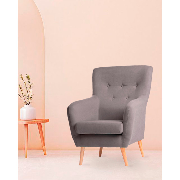 Butaca nórdica tapizada WENDY