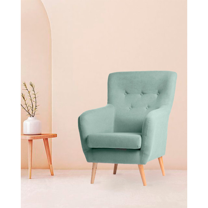 Butaca nórdica tapizada WENDY