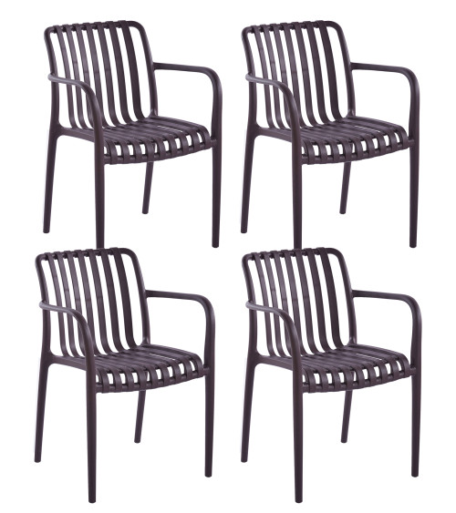 Silla Serena pack de 4 sillas con brazos de polipropileno