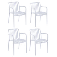 Silla Serena pack de 4 sillas con brazos de polipropileno