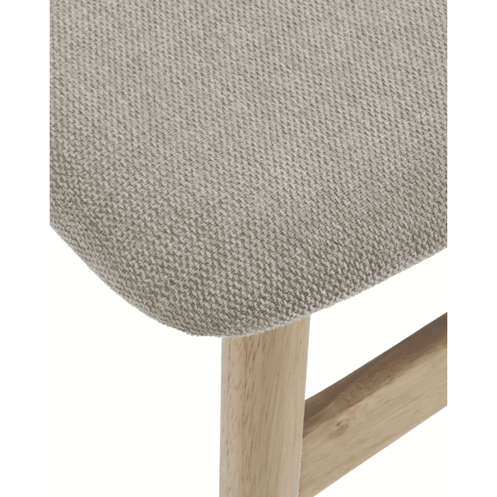 Pack de 2 Sillas de comedor Honey de Tela Beige y Madera Natural