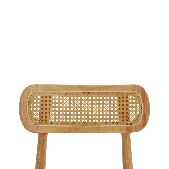 Pack de 2 Sillas de comedor Honey de Tela Beige y Madera Natural