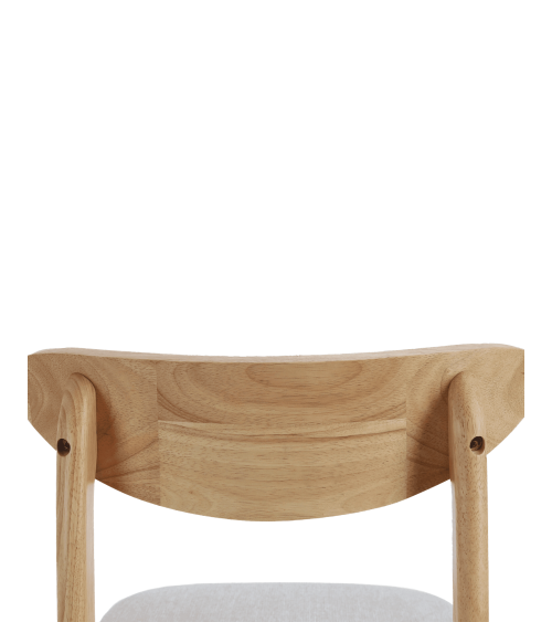 Elegante Pack de 2 Sillas de Comedor Dover - De tela y Madera Natural