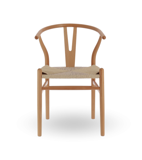 Pack de 2 Sillas Otti de Madera Natural con Asiento Trenzado - Estilo Nórdico