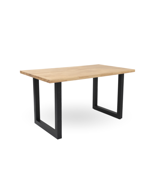 Mesa de comedor patas en U en Roble Macizo