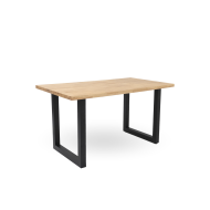 Mesa de comedor patas en U en Roble Macizo