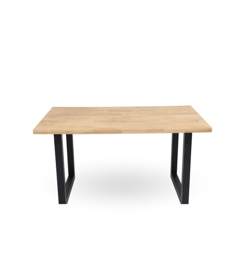 Mesa de comedor patas en U en Roble Macizo