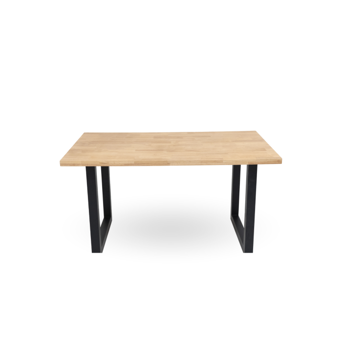 Mesa de comedor patas en U en Roble Macizo