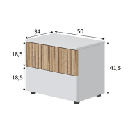 Mesita de Noche Edith - Compacta, elegante y funcional