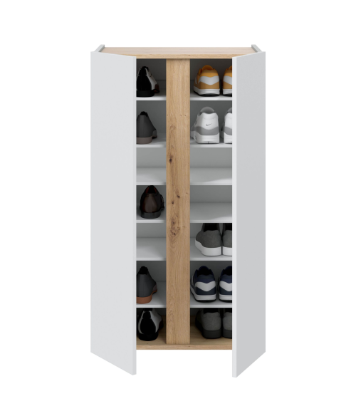 Zapatero Ébano 2 puertas 6 baldas - Organización y estilo para tu hogar