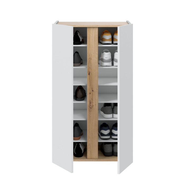 Zapatero Ébano 2 puertas 6 baldas - Organización y estilo para tu hogar