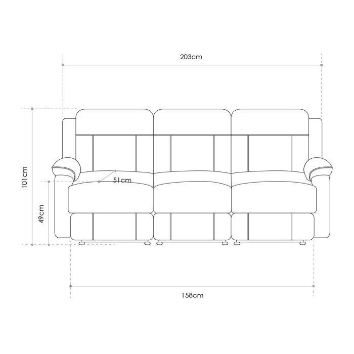 Sofá relax 3 plazas REIMON, sofá reclinable