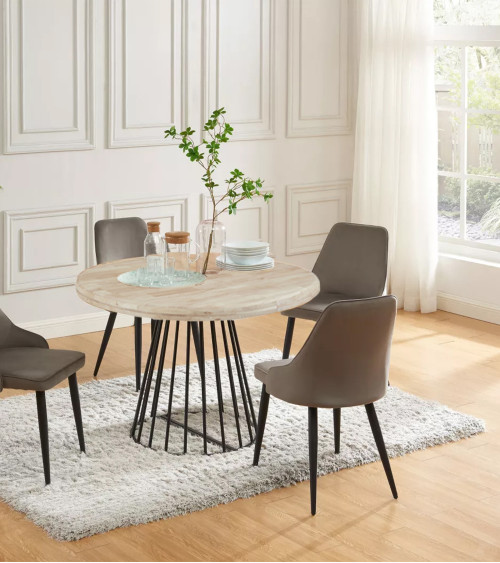 Mesa de comedor redonda extensible Jail – Diseño moderno y práctico