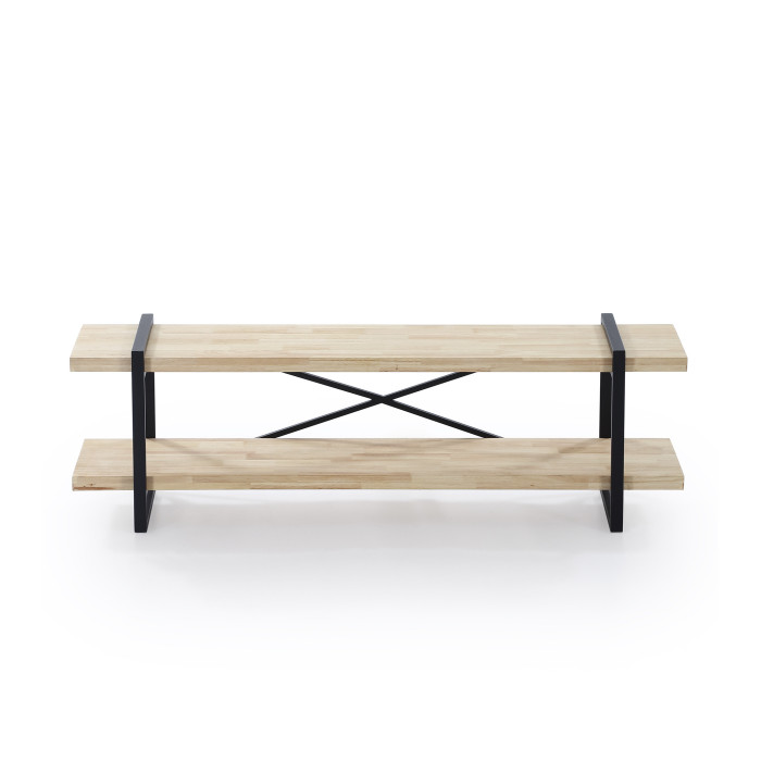 Mueble TV Chic – Diseño moderno con madera de roble y estructura metálica