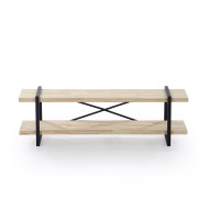 Mueble TV Chic – Diseño moderno con madera de roble y estructura metálica