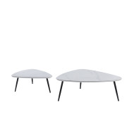 Mesa de centro Island – Juego de 2 mesas nido con acabado cerámico