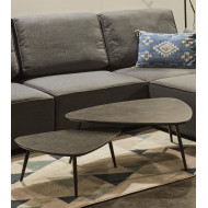 Mesa de centro Island – Juego de 2 mesas nido con acabado cerámico