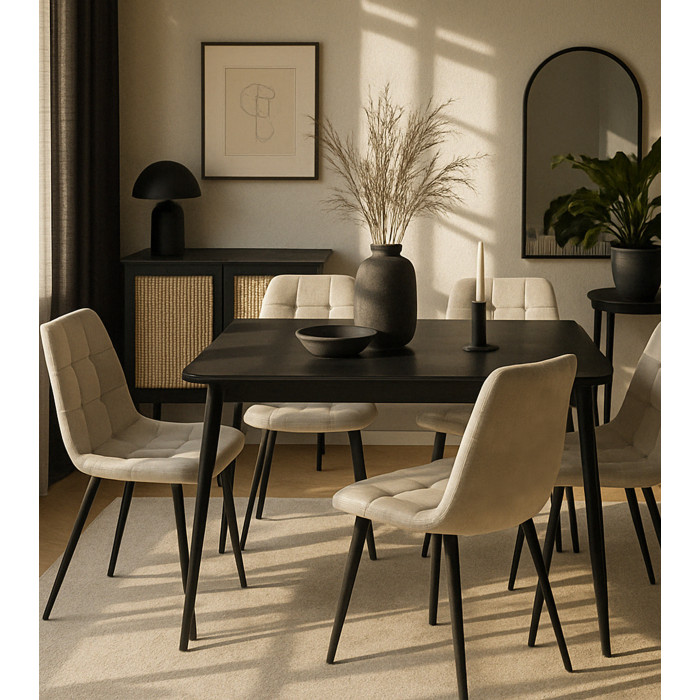 Pack de 4 sillas de comedor de terciopelo ASTRID