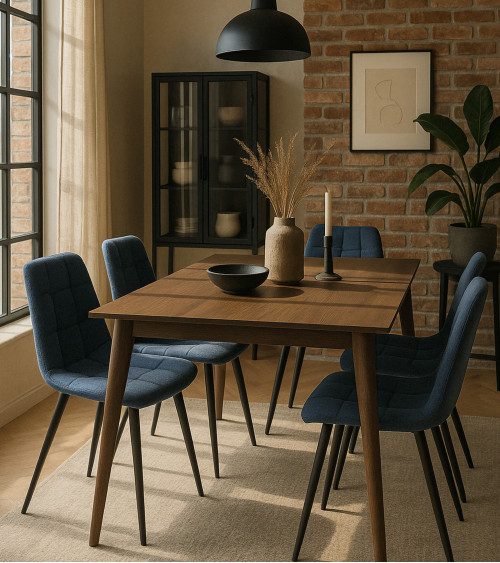 Pack de 4 sillas de comedor de terciopelo ASTRID