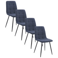 Pack de 4 sillas de comedor de terciopelo ASTRID
