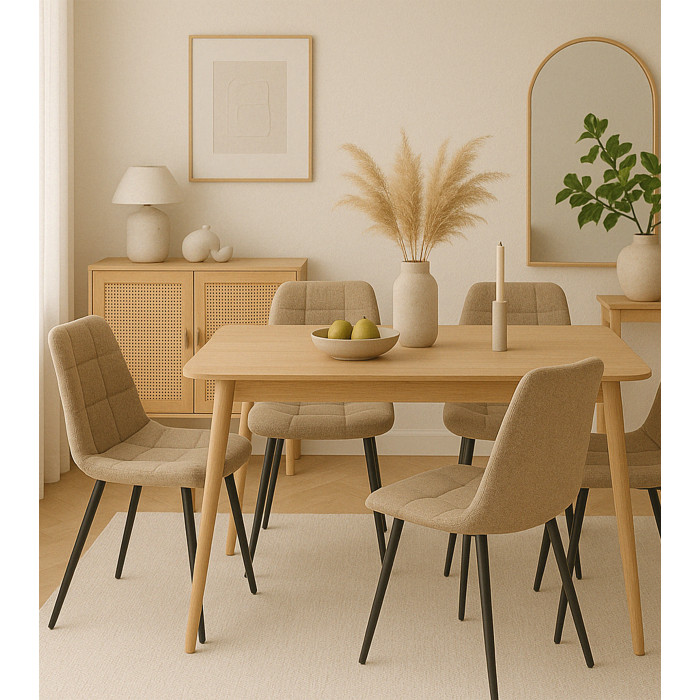 Pack de 4 sillas de comedor de terciopelo ASTRID