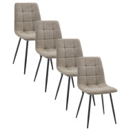 Pack de 4 sillas de comedor de terciopelo ASTRID