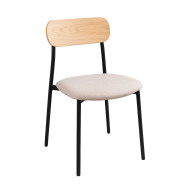 Pack Nairobi – Mesa y 4 sillas estilo industrial en roble y negro