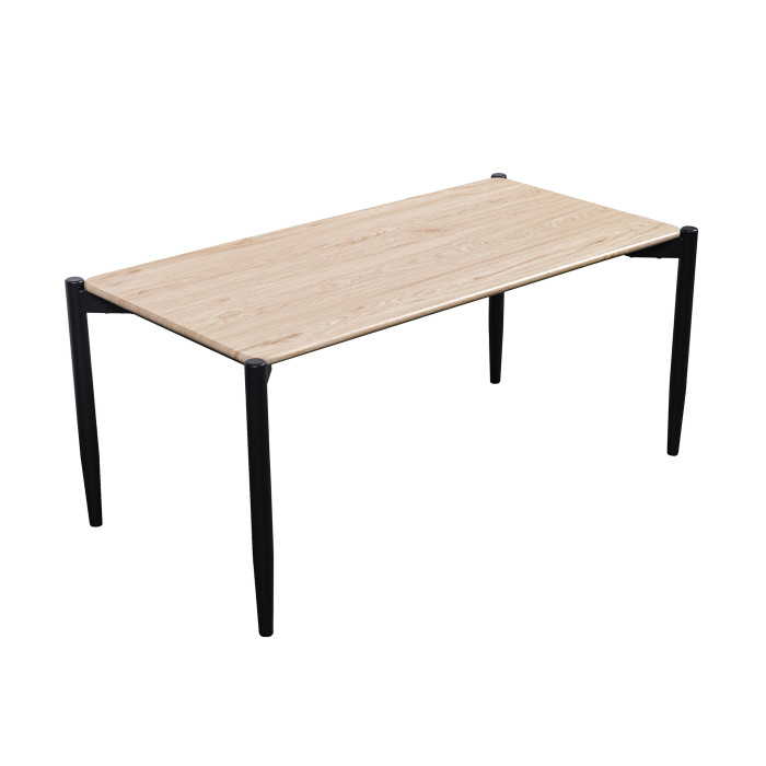 Pack Nairobi – Mesa y 4 sillas estilo industrial en roble y negro