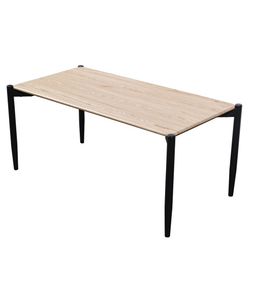 Mesa de centro Nantolin – Estilo industrial en negro y roble