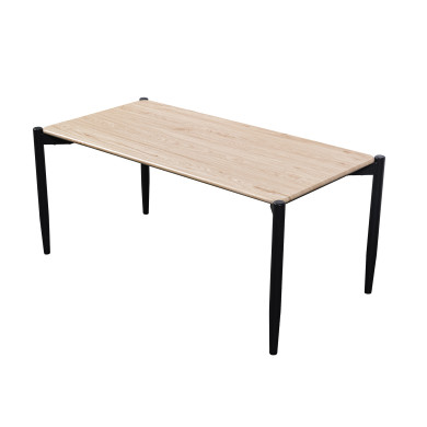 Mesa de centro Nantolin – Estilo industrial en negro y roble