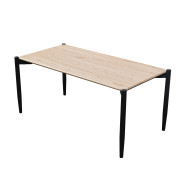 Mesa de centro Nantolin – Estilo industrial en negro y roble