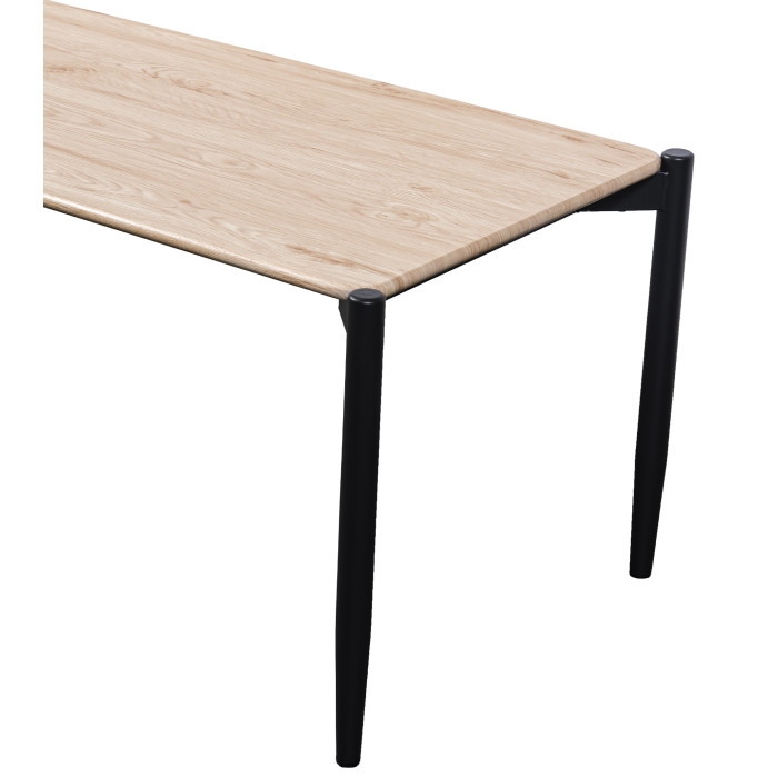 Mesa de centro Nantolin – Estilo industrial en negro y roble