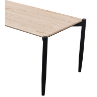 Mesa de centro Nantolin – Estilo industrial en negro y roble