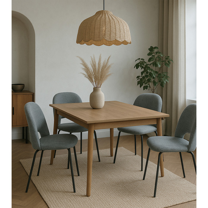 Sillas de comedor CECILE – Pack 4 uds. | Diseño elegante y tapizado cómodo