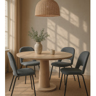 Sillas de comedor CECILE – Pack 4 uds. | Diseño elegante y tapizado cómodo