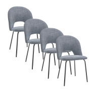 Sillas de comedor CECILE – Pack 4 uds. | Diseño elegante y tapizado cómodo