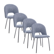 Sillas de comedor CECILE – Pack 4 uds. | Diseño elegante y tapizado cómodo